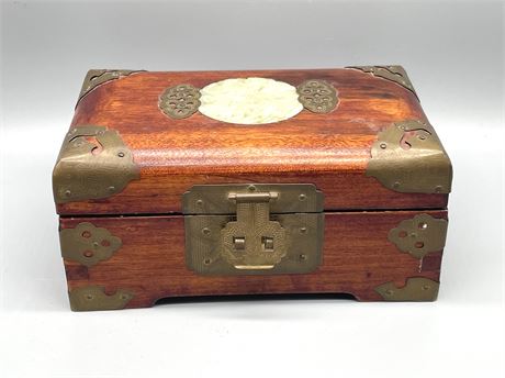 Wood & Jade Jewelry Box
