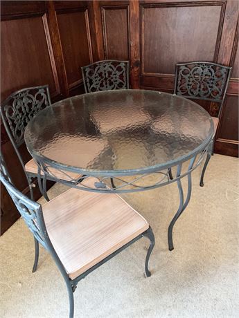 Wrought Iron Patio Table Set
