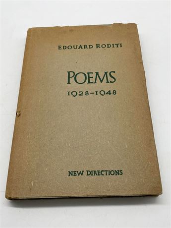 Edouard Roditi "Poems 1928-1948"