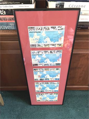 A World at War Commemorative Stamp Collection Framed