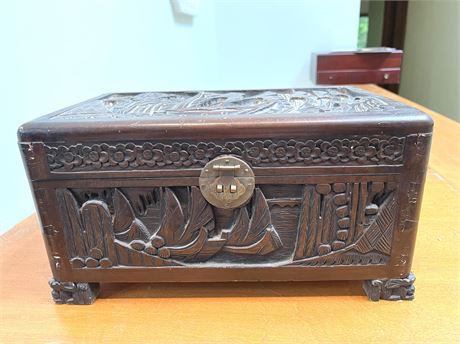 Carved Wood Box