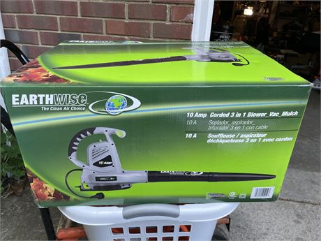 NEW EarthWise Corded Blower Vac