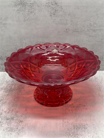 Ruby Red Pedestal Compote