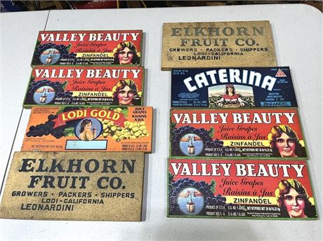 Vintage Fruit Crate Advertisements