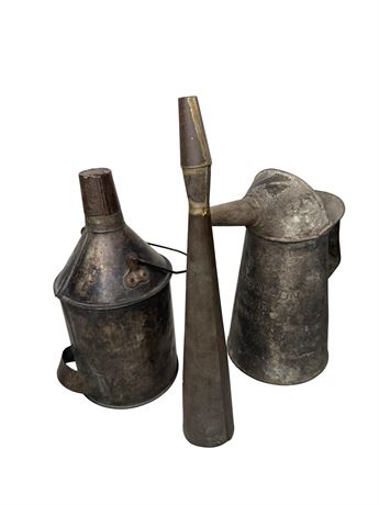 Antique Metal Oil Cans