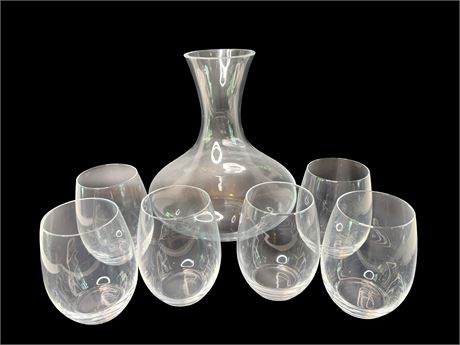 Glass Wine Decanter and Glass Set