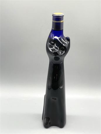 Cobalt Blue Cat Bottle