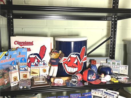 Large Lot of Cleveland Indians Collectibles