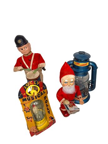 Vintage Toys w/ Rare Mechanical Santa Claus
