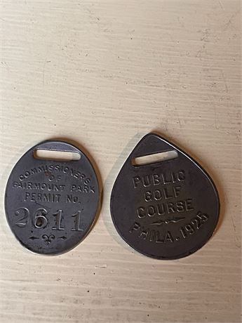 1920's Golf Course Tags / Permits