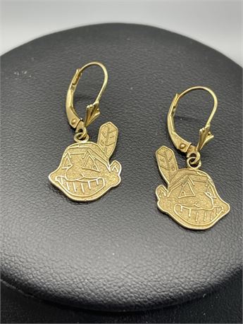 14KT Cleveland Indians Earrings