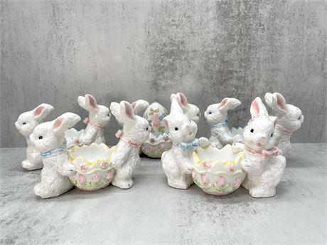 Porcelain Bunny Egg Holders