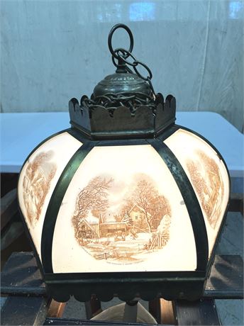 Currier and Ives Hanging Ceiling Light