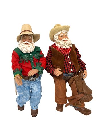 Possible Dreams Clothique Santa Cowboy Figurines