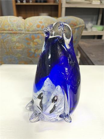 Penguin Glass Paperweight