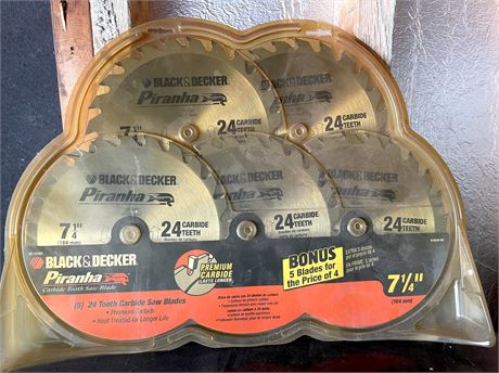 Five (5) Pack of 7 1/4" Saw Blades