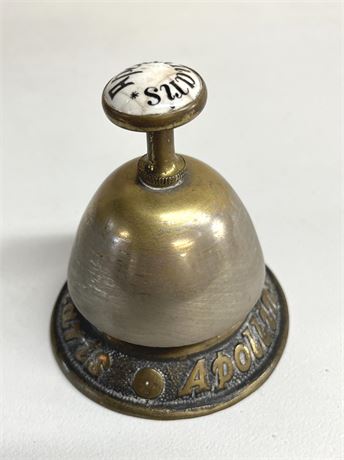 Vintage Bell Apollinaris Hotel Front Desk Bell Metal