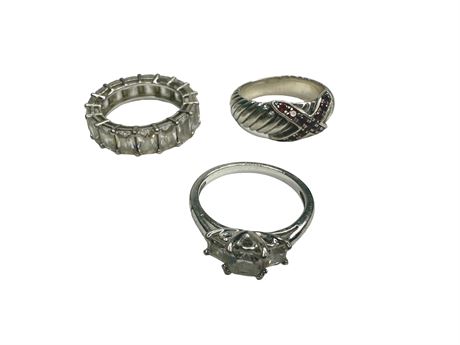 Sterling Silver Rings Size 8-8.5