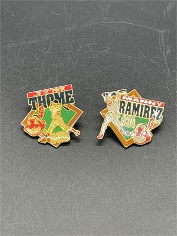 Thome and Ramirez Indians Pins