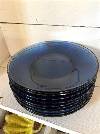 8" Cobalt Blue Glass Dishes