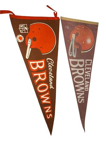 Vintage Cleveland Browns Felt Pennants