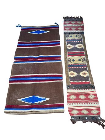 Navajo Style Wall Tapestry and Saddle Blanket