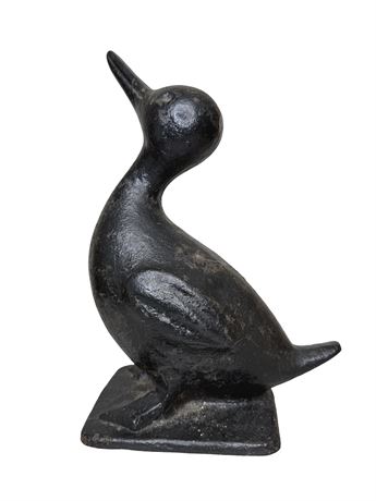 1950s Virginia Metalcrafters Large Duck Cast Iron Door Stop