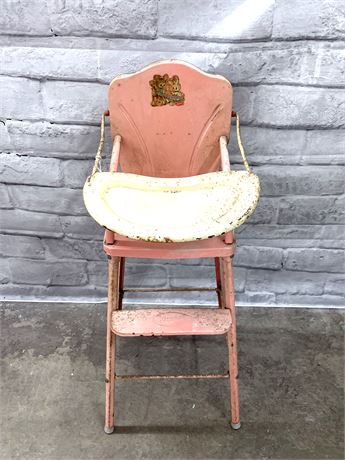 Early American Metal High Chair
