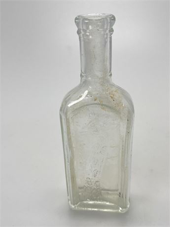 Antique Embossed GIRAFFE Tonsiline Medicine Bottle