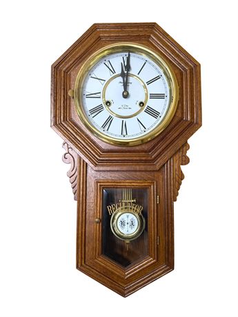 31-Day Chime Regulator Wood Wall Clock