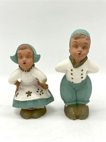 Vintage Dutch Chalkware Figurines
