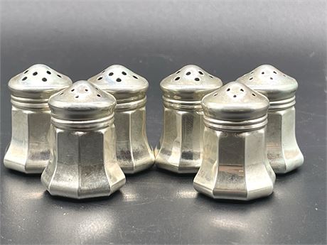 Six (6) Sterling Salt and Pepper Shakers