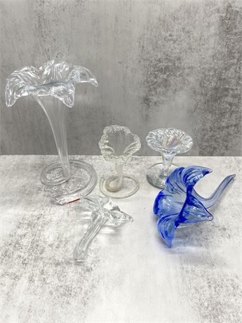 Handblown Glass Lilly Bud Vases