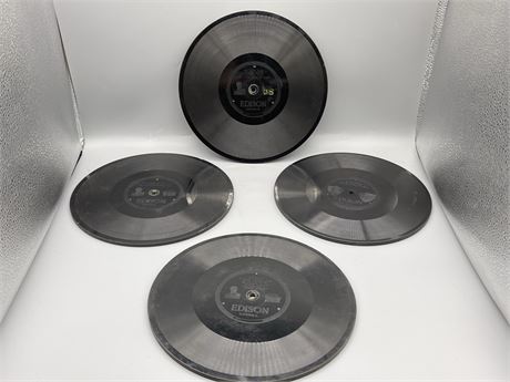 Four (4) Edison Records