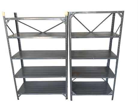 Two (2) Metal Storage Shelves