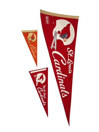 Vintage St. Louis Cardinals Felt Pennants
