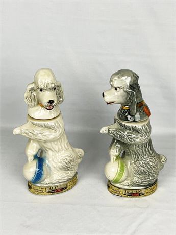 Two (2) Poodle Jim Beam Decanters