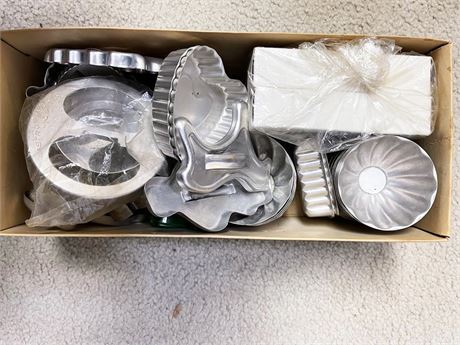 Box of Cookie Cutters and Molds
