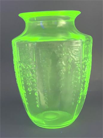 Uranium Glass Princes Vase