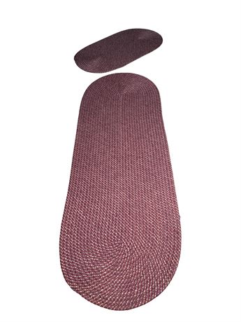 Two (2) Oval Braided Accent Rugs