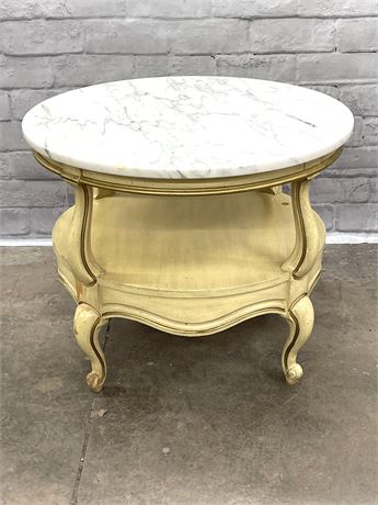 Round Marble Top Side Table