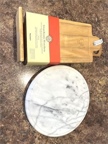 Marble and Wood Cutting Boards