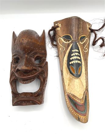 Carved Woood Spirit Masks