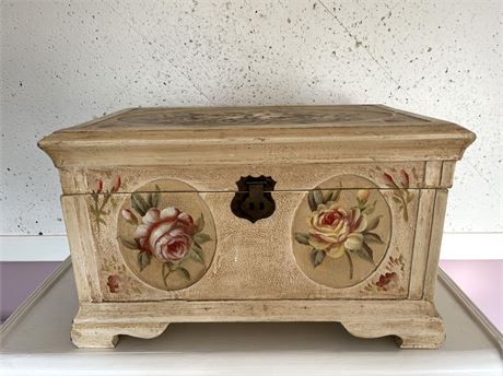 Hand Painted Floral Chest