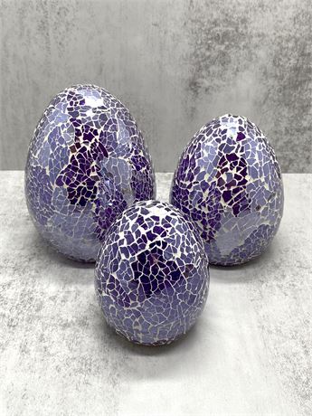 Light-up Mosaic Glass Eggs