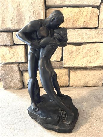 Alexander Backer Ferdinand Lepcke "The Kiss" Chalkware Statue