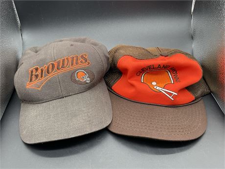 Two (2) Browns Baseball Caps
