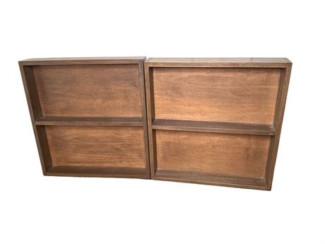 Two (2) Wood Wall Shelves