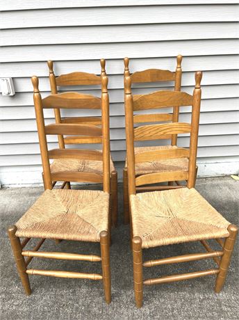 Four (4) Ladder Back Chairs