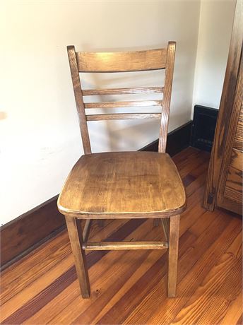 Vintage Wood School Chair